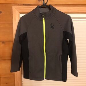 Spyder Grey/Black Youth Sweater Jacket